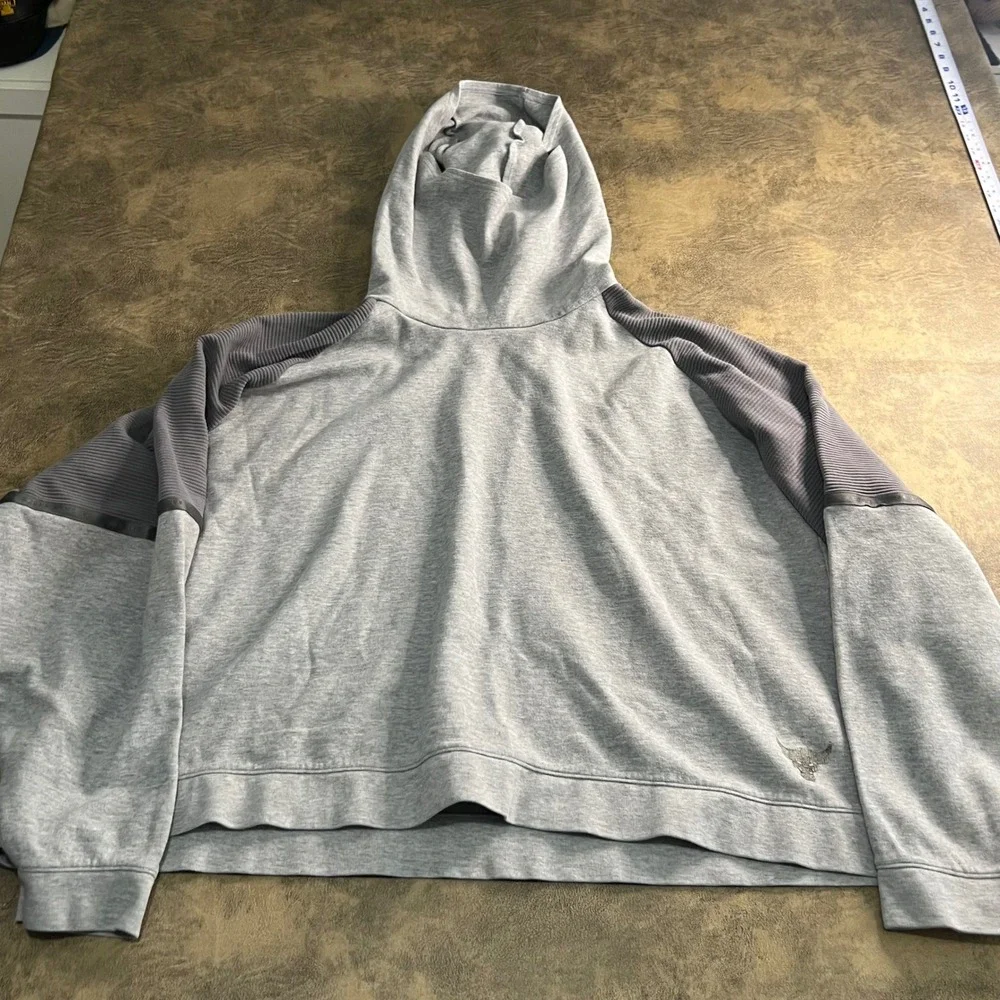 Under Armour Project Rock Hoodie Mens XL Grey‎ Oversized Sweatshirt